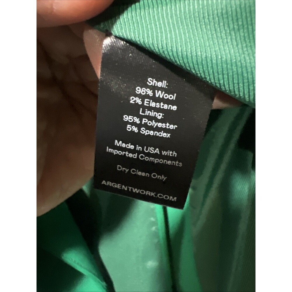 Argent Women’s 12 Green Blazer Jacket 2-Buttons NWT - Picture 6 of 10